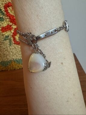 925 Sterling Silver Emporio Armani Multi Strand Charm Bracelet